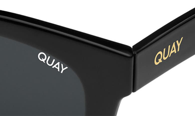 Shop Quay After Hours 57mm Polarized Square Sunglasses In Black/ Smoke Polarized