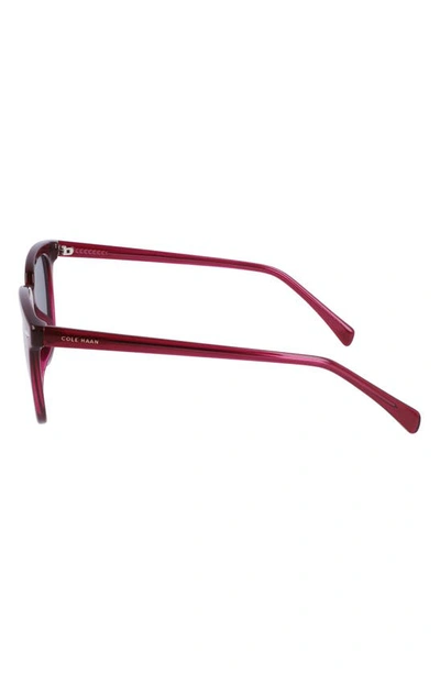 Shop Cole Haan 53mm Square Sunglasses In Fuchsia Crystal