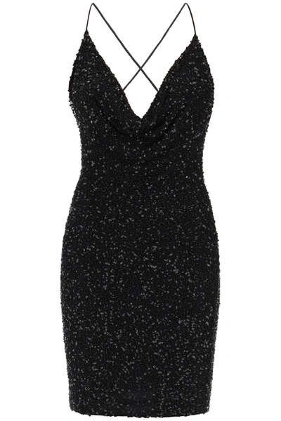 Shop Retroféte 'mindi' Mini Dress With Beads And Sequins