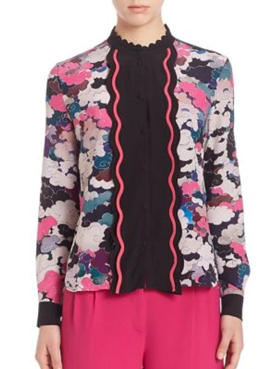 Shop Mary Katrantzou Mica Jewel Cloud Silk Blouse