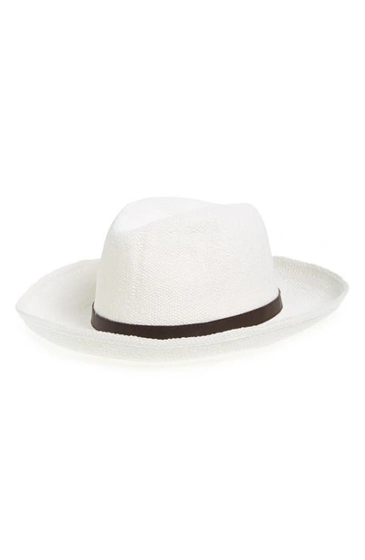Shop Nordstrom Straw Panama Hat In Ivory Combo