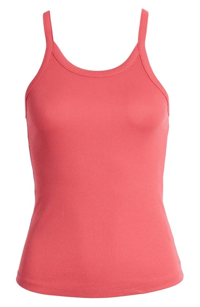 Shop Madewell Brightside '90s Tank In Rosy Hibiscus