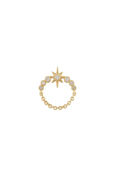 Shop Eden Presley Diamond Orbit Stud Earrings In Yellow Gold/ Diamond