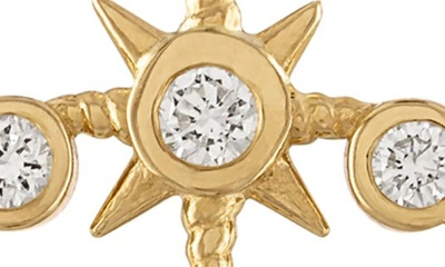 Shop Eden Presley Diamond Orbit Stud Earrings In Yellow Gold/ Diamond