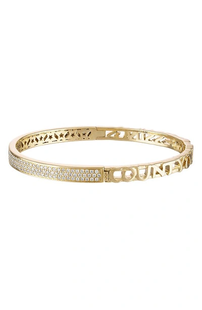 Shop Eden Presley Count Your Blessings Diamond Bangle In White