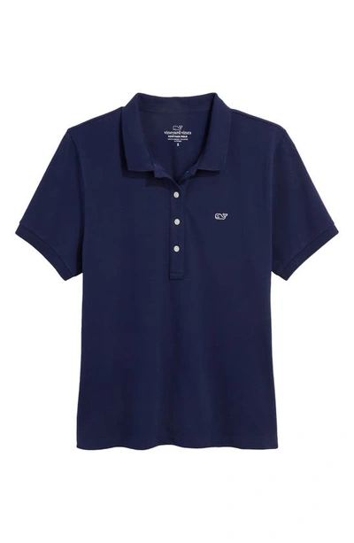Shop Vineyard Vines Heritage Cotton Polo In Nautical Navy