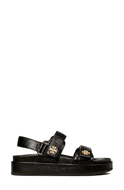 Tory Burch Kira Leather Dual-band Sport Sandals In Perfect Black