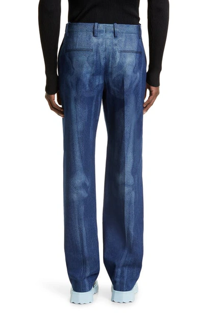 Shop Off-white Body Scan Tailored Denim Pants In Blue/ No Color