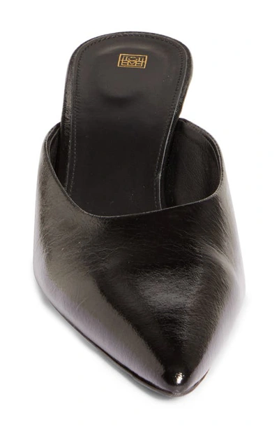 Shop Totême The Pointed Toe Kitten Heel Mule In Black