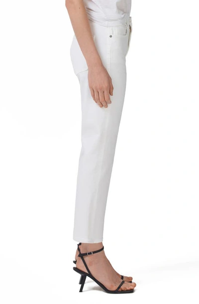 Shop Citizens Of Humanity Isola Mid Rise Crop Slim Straight Leg Jeans In Wildflower