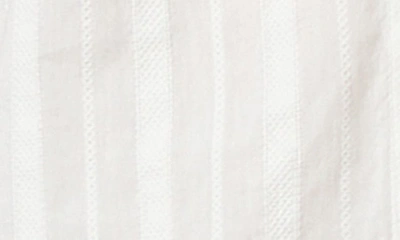 Shop Paige Cazzie Stripe Cotton Button-up Top In White