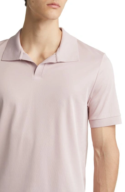 Shop Theory Malden Johnny Collar Polo In Viola