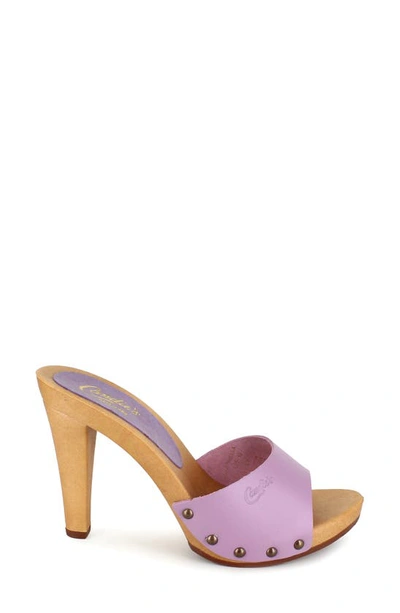 Shop Candies Antonella Slide Sandal In Lillac Leather