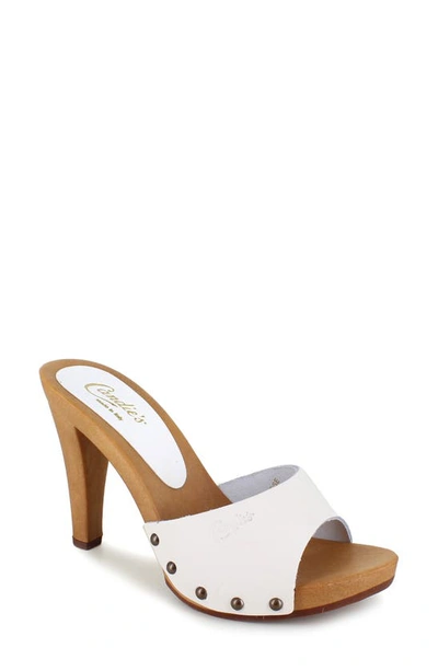 Shop Candies Antonella Slide Sandal In Off White Leather