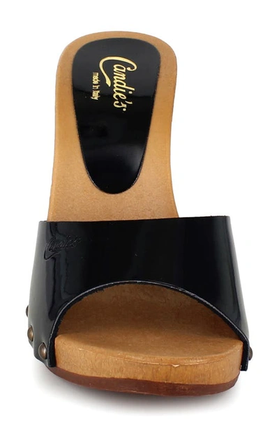 Shop Candies Candie's Antonella Slide Sandal In Black Patent