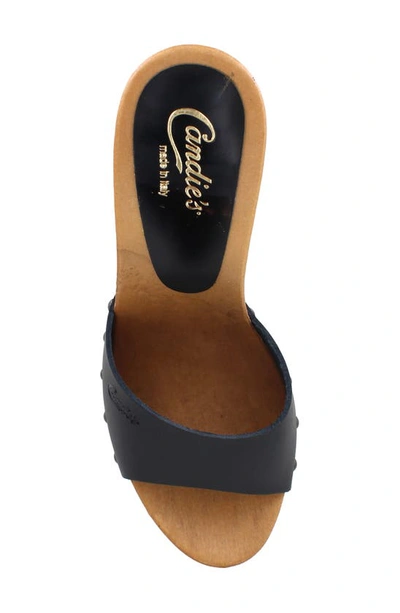 Shop Candies Antonella Slide Sandal In Black Leather