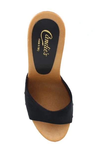 Shop Candies Candie's Antonella Slide Sandal In Black Suede