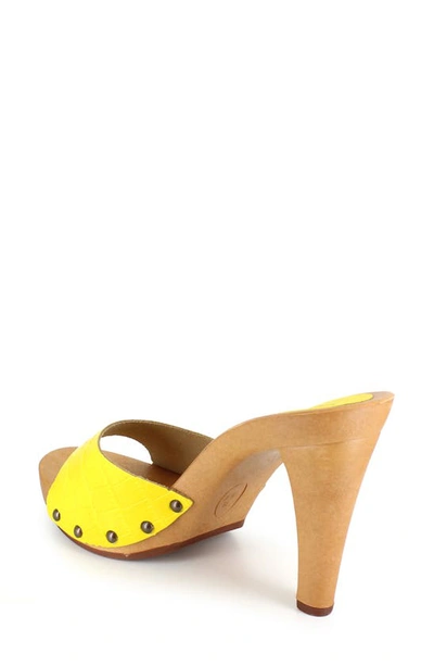 Shop Candies Antonella Slide Sandal In Yellow Croco