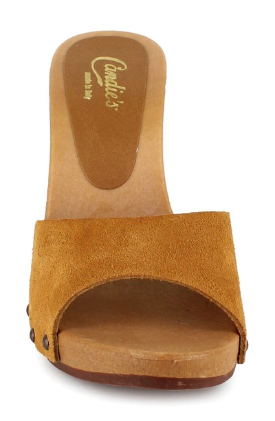 Shop Candies Antonella Slide Sandal In Tan Suede