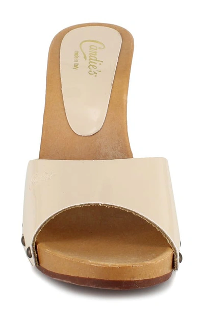 Shop Candies Candie's Antonella Slide Sandal In Natural Patent