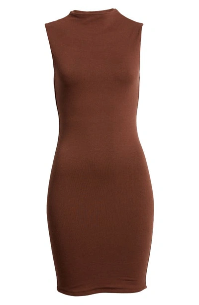 Naked Wardrobe Tank Minidress In Chocolate
