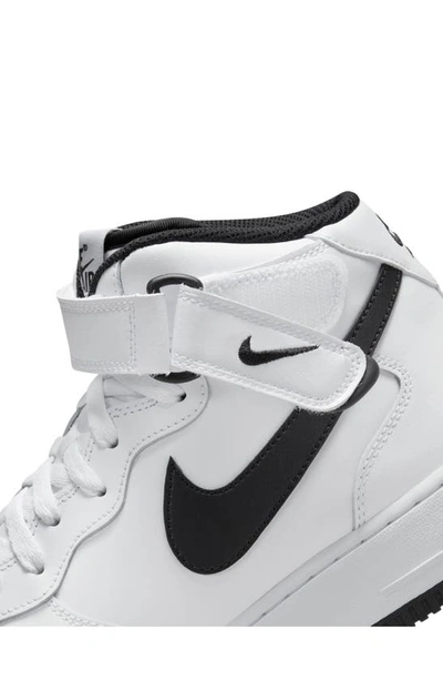 Shop Nike Air Force 1 Mid '07 Sneaker In White/ Black/ White