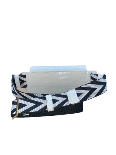 Bally Clayn Women's 6230932 White Leather Belt Bag In Multi