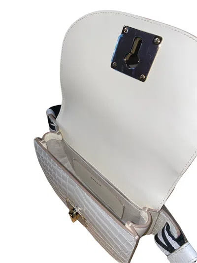 Bally Clayn Women's 6230932 White Leather Belt Bag In Multi