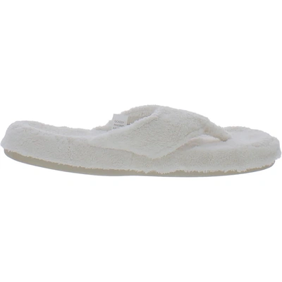 Shop Acorn New Spa Womens Plush Comfort Thong Slippers In White