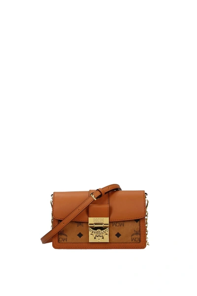 Medium Tracy Shoulder Bag in Visetos Cognac