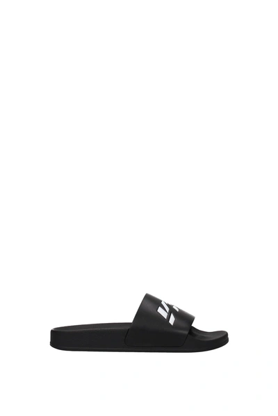 Shop Vetements Slippers And Clogs Leather Black White