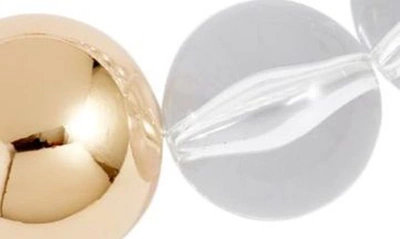 Open Edit Graduated Orb Necklace In Clear- Gold