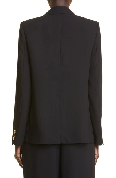 St John Satin Back Crepe Jacket In Black