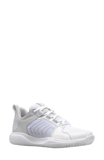 Shop K-swiss Ultrashot Team Tennis Shoe In White/lunar Rock/silver