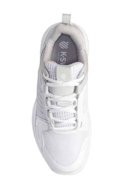 Shop K-swiss Ultrashot Team Tennis Shoe In White/lunar Rock/silver