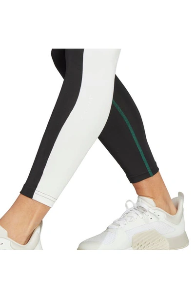 Shop Adidas Originals Techfit 7/8 Training Tights In Black/ Collegiate Green/ White