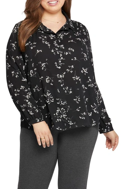 Shop Nydj Modern Floral Blouse In Nellie Valley