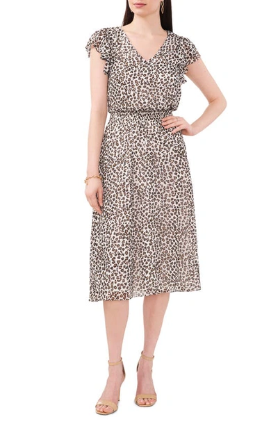 CHAUS CHAUS SMOCK WAIST SHORT SLEEVE DRESS 