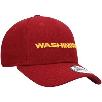 Shop New Era Youth  Burgundy Washington Football Team Wordmark League 9forty Adjustable Hat