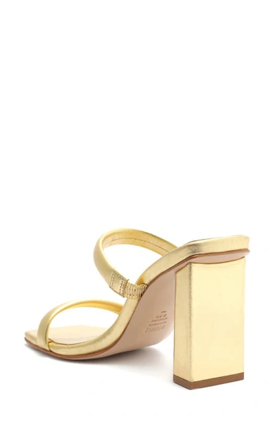 Shop Schutz Ully Slide Sandal In Ouro Claro Orch
