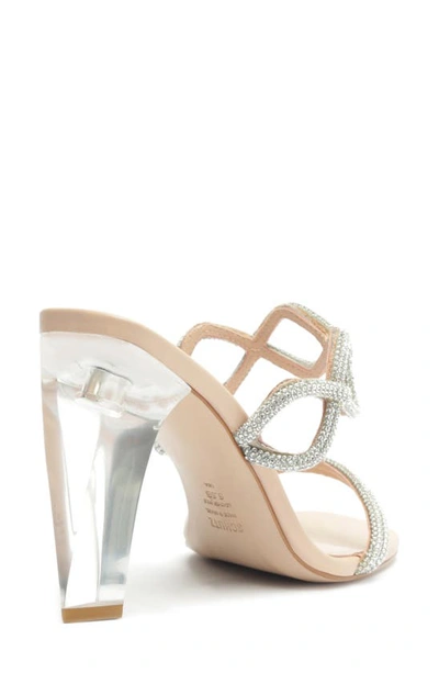 Shop Schutz Arabella Glam Embellished Slide Sandal In Cristal/ Sweet Rose