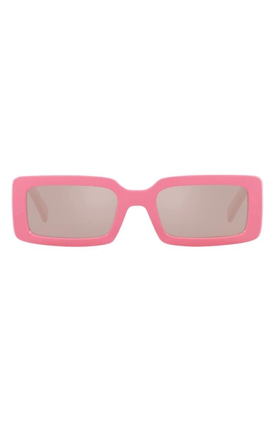 Shop Dolce & Gabbana 53mm Rectangular Sunglasses In Pink