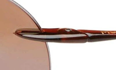 Maui Jim Sugar Beach 62mm Polarized Round Sunglasses In Rootbeer