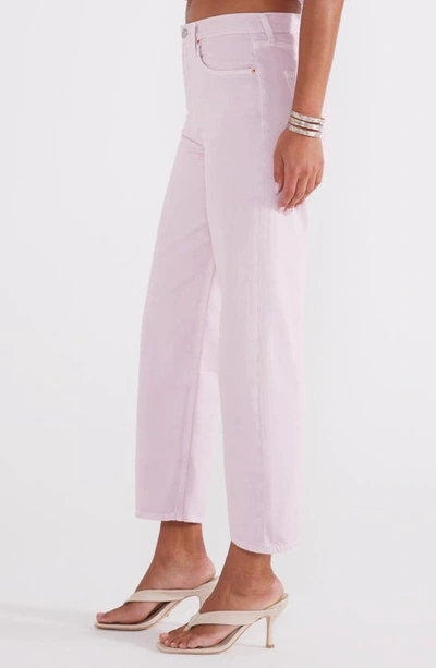 Shop Etica Tyler High Waist Straight Leg Ankle Jeans In Orchid Ice