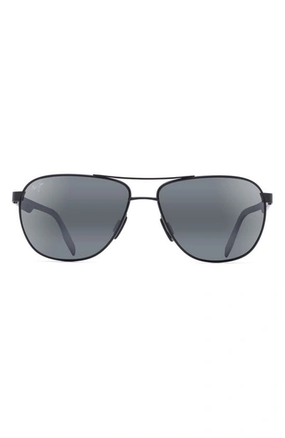 Maui Jim Castles Navigator Sunglasses In Matte Black