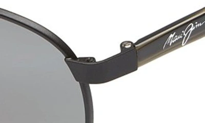 Shop Maui Jim Castles Polarizedplus®2 61mm Aviator Sunglasses In Matte Black