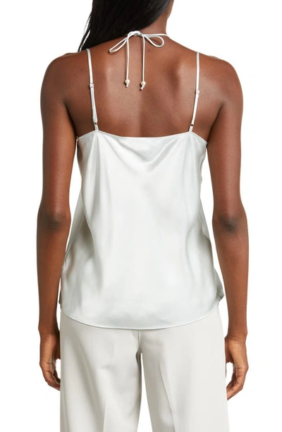 Shop Paige Arina Imitation Pearl Silk Camisole In Ice Flow