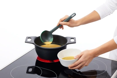 Shop Lekue Silicone Ladle In Green