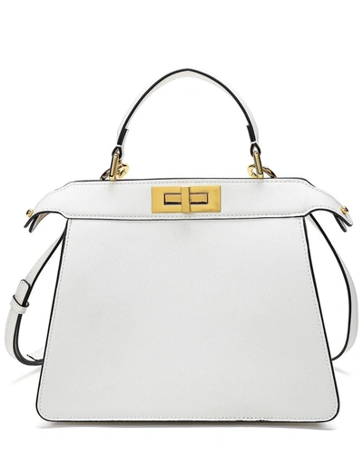 Shop Tiffany & Fred Smooth Leather Satchel In White