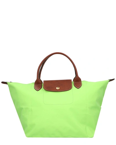 Longchamp Le Pliage Top-Handle Leather Bucket Bag